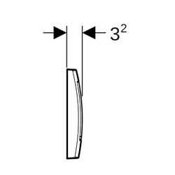 Geberit Twinline 30 Drückerplatte mit 2-Mengen-Spülung, Weiß, Hochglanz verchromt... GEBERIT-115899KJ1 4025416297413 (Abb. 1)