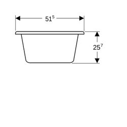 Geberit Bambini Ovalbadewanne, Breite 51,5cm, Alpinweiß... GEBERIT-407010016 4022009295856 (Abb. 1)