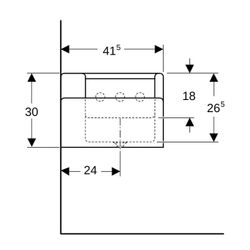 Geberit Bambini Spiel-/Waschlandschaft für 3 Waschtischarmaturen Becken rechts 139x4... GEBERIT-430350016 4022009330458 (Abb. 1)