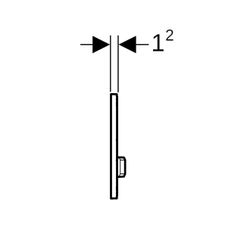 Geberit Sigma 50 Drückerplatte, 2-Mengen-Spülung, Square, Hochglanz verchromt, Metal... GEBERIT-115788212 4025416454373 (Abb. 1)