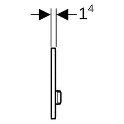 Geberit Drückerplatte Sigma50, 2-Mengen-Spülung, Square, Sandgrau, Metallfarbe verch... GEBERIT-115788JL2 4025410946973 (Abb. 1)