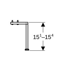 Geberit Set Füße Höhe 15,1-15,4cm, Hochglanz verchromt... GEBERIT-500367001 4025416430476 (Abb. 1)