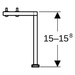 Geberit Set Füße schmal, 15-15,8cm, Aluminium, Chrom, 500367001... GEBERIT-500367001 4025416430476 (Abb. 1)