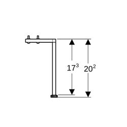 Geberit Set Füße Höhe 18cm, Hochglanz verchromt... GEBERIT-502329001 4025410941855 (Abb. 1)