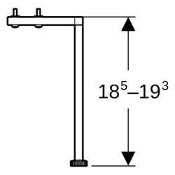 Geberit Set Füße schmal, 18,5-19,3cm, Aluminium, Chrom, 502329001... GEBERIT-502329001 4025410941855 (Abb. 1)