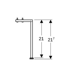 Geberit Set Füße Höhe 21,7cm, Hochglanz verchromt... GEBERIT-502330001 4025410941862 (Abb. 1)