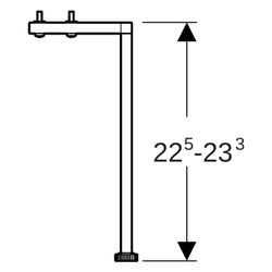 Geberit Füße schmal, 22,5-23,3cm, Aluminium, Chrom, 502330001... GEBERIT-502330001 4025410941862 (Abb. 1)
