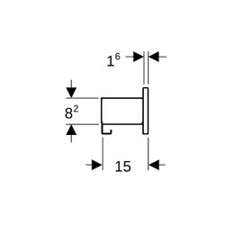 Geberit Smyle Square Wandablage, 45x14,8x15cm, Lava pulverbeschichtet matt, Weiß lac... GEBERIT-500362001 4025416360292 (Abb. 1)