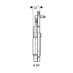 Geberit GIS Set für ONE Waschtisch verkürzte Ausladung, ONE Wandarmatur, UP-Drehgeru... GEBERIT-461474001 4025416781004 (Abb. 1)