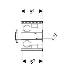 Geberit Rohbauset mit Unterputz-Dose, für Geberit DuoFresh Modul... GEBERIT-244999001 4025416058533 (Abb. 1)