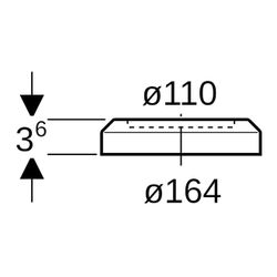 Geberit Wandrosette für Anschlussbogen 90 Grad für WC Außendurchmesser 110mm, Alpinw... GEBERIT-242026111 4025416050568 (Abb. 1)