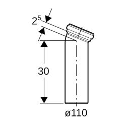 Geberit Anschlussbogen 22,5 Grad Außendurchmesser 110mm, Alpinweiß... GEBERIT-152612111 4025416019152 (Abb. 1)