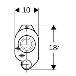Geberit Urinalsiphon Abgang horizontal, mit Sonde Außendurchmesser 40mm, Alpinweiß... GEBERIT-152934111 4025416148555 (Abb. 1)