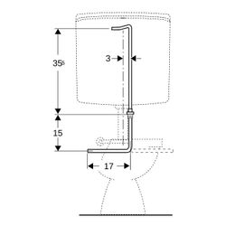 Geberit Wasseranschlussset unten, für Aufputzspülkasten Aufputz 140... GEBERIT-240290001 4025416071358 (Abb. 1)