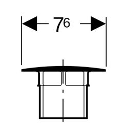 Geberit Ventilabdeckung mit Stopfen, Hochglanz verchromt... GEBERIT-240750211 4025416117025 (Abb. 1)