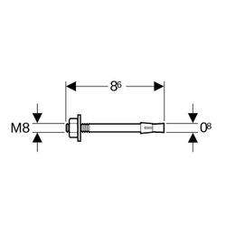 Geberit Schwerlastanker für Geberit GIS... GEBERIT-461037261 4025416040729 (Abb. 1)