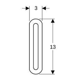 Geberit GIS Verbindungslasche 13x3x0,4cm... GEBERIT-461022001 4025416000594 (Abb. 1)