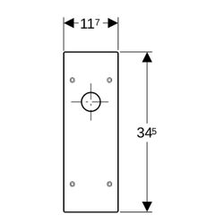 Geberit Abdeckplatte aus Kunststoff, für Unterputz-Geruchsverschluss für Waschtisch,... GEBERIT-241019111 4025416534082 (Abb. 1)