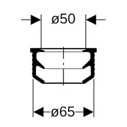 Geberit Manschette d 50mm, di 65mm, 894319001... GEBERIT-894319001 4025416094135 (Abb. 1)