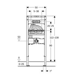 Geberit Duofix Element für Waschtisch, 112-130cm, ONE Wandarmatur mit UP-Funktionsbo... GEBERIT-111069002 4064746029080 (Abb. 1)
