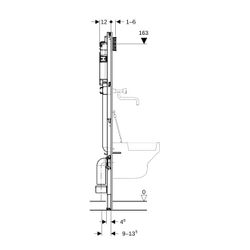Geberit Duofix Element für Ausgussbecken mit Spülkastenanschluss, 175cm, mit Sigma U... GEBERIT-111565002 4064746030512 (Abb. 1)
