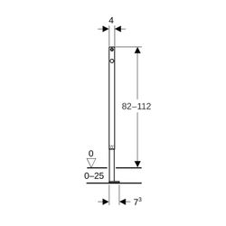 Geberit Montageelement Duofix Ständer, 82-112x4x7,3cm, Stahl, 111825002... GEBERIT-111825002 4064746031274 (Abb. 1)