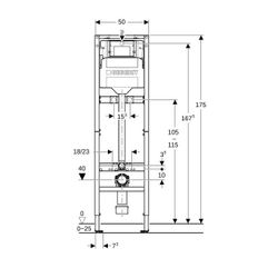 Geberit Duofix Element für Ausgussbecken mit Spülkastenanschluss, 175cm, mit Sigma U... GEBERIT-111565002 4064746030512 (Abb. 1)