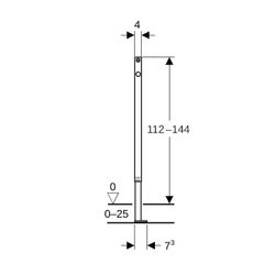 Geberit Montageelement Duofix Ständer, 112-144cm, Stahl, 111079002... GEBERIT-111079002 4064746033896 (Abb. 1)