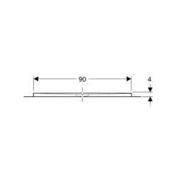 Geberit Olona quadratische Duschwanne mit Dichtvlies 90x90cm, Weiß... GEBERIT-550901001 4025410872982 (Abb. 1)