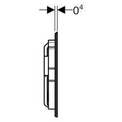 Geberit Sigma40 Betätigungsplatte, rund, 2-Mengen-Spülung Platte, Taste Schwarz matt... GEBERIT-115628141 4064746006722 (Abb. 1)