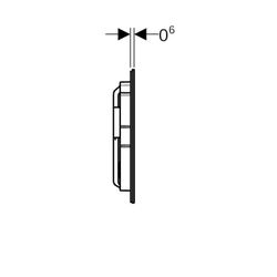 Geberit Sigma40 Betätigungsplatte, eckig, 2-Mengen-Spülung Platte, Taste Sandgrau, G... GEBERIT-115629JL1 4064746007064 (Abb. 1)