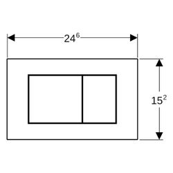 Geberit Sigma40 Betätigungsplatte, eckig, 2-Mengen-Spülung Platte, Taste Messing geb... GEBERIT-115629QF1 4064746006982 (Abb. 1)