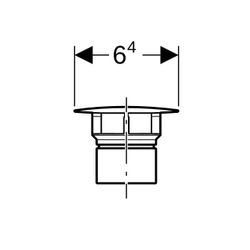 Geberit Ventilabdeckung für Ablaufventil mit freiem Auslauf, Hochglanz verchromt... GEBERIT-241993211 4025416736790 (Abb. 1)