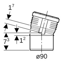 Geberit Silent-PP Bogen 15 Grad, Außendurchmesser 90mm... GEBERIT-390420141 4025416936992 (Abb. 1)
