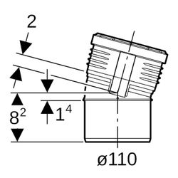 Geberit Silent-PP Bogen 15 Grad, Außendurchmesser 110mm... GEBERIT-390520141 4025416937364 (Abb. 1)