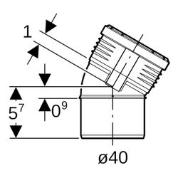 Geberit Silent-PP Bogen 30 Grad, Außendurchmesser 40mm... GEBERIT-390121141 4025416936107 (Abb. 1)