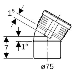 Geberit Silent-PP Bogen 30 Grad, Außendurchmesser 75mm... GEBERIT-390321141 4025416936718 (Abb. 1)