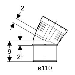 Geberit Silent-Pro Bogen 30 Grad, Außendurchmesser 110mm... GEBERIT-393521141 4025416451693 (Abb. 1)