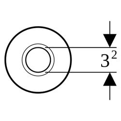 Geberit Wandrosette flach, Kunststoff, 32mm, 8,5x1,5cm, Alpinweiß, 241405111... GEBERIT-241405111 4025416706380 (Abb. 1)