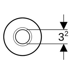 Geberit Wandrosette flach d 32mm Kunststoff, Hochglanz verchromt... GEBERIT-241405211 4025416706397 (Abb. 1)
