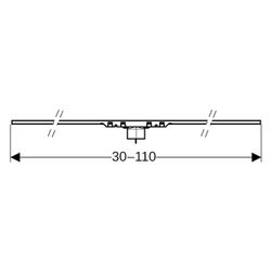 Geberit CleanLine50 Duschrinne Länge 30-110cm, Edelstahl gebürstet, Baujahr 2025... GEBERIT-154448KS2 4064746057533 (Abb. 1)