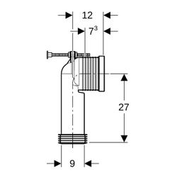 Geberit Anschlussset für Stand-WC iCon TurboFlush, 90mm, PVC/ABS, 152063001... GEBERIT-152063001 4064746039294 (Abb. 1)