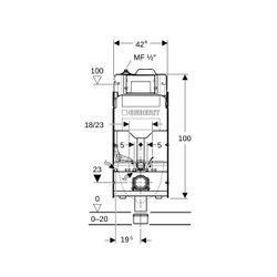 Geberit GIS Element für Wand-WC, 125cm, mit Sigma UP-Spülkasten 12cm, mit HS50 Hygie... GEBERIT-461213002 4064746032950 (Abb. 1)