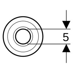 Geberit Wandrosette flach, 50mm, Alpinweiß, 8,5cm, 1,5cm, 854188111... GEBERIT-854188111 4025416093800 (Abb. 1)