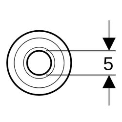 Geberit Wandrosette tief, d 50mm, D 8,5cm, H 3,5cm, Alpinweiß... GEBERIT-854909111 4025416049081 (Abb. 1)