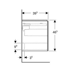 Geberit ONE Unterschrank für Waschtisch, 2 Schubladen, verkürzte Ausladung, 74,5x46,... GEBERIT-500381011 4025416637066 (Abb. 1)