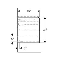 Geberit ONE Unterschrank für Waschtisch, 2 Schubladen, verkürzte Ausladung, 104,5x46... GEBERIT-500386011 4025410572387 (Abb. 1)