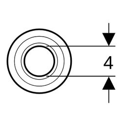 Geberit Wandrosette tief Außendurchmesser 40mm, Hochglanz verchromt... GEBERIT-241508211 4025416674818 (Abb. 1)