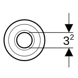 Geberit Wandrosette tief Außendurchmesser 32mm, Hochglanz verchromt... GEBERIT-241507211 4025416674795 (Abb. 1)