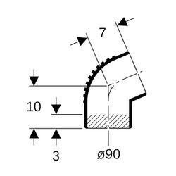 Geberit Silent db20 Bogen 67 Grad, Außendurchmesser 90mm... GEBERIT-308670141 4025416084679 (Abb. 1)